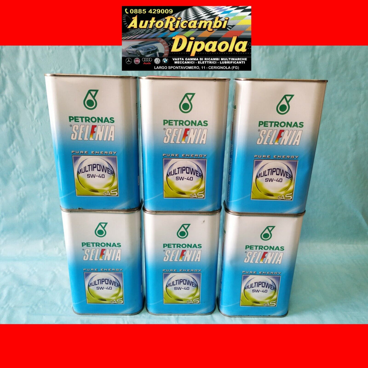 6 LITRI OLIO MOTORE SELENIA MULTIPOWER GAS METANO 5W40 ORIGINALE FIAT –  AUTORICAMBI DIPAOLA