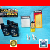 KIT TAGLIANDO + CANDELE FIAT 500 PANDA 0.9 900 TWINAIR NATURAL POWER SELENIA GAS