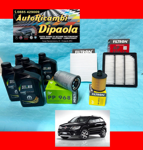 KIT TAGLIANDO FIAT FREEMONT 2.0 JTD MULTIJET 6L SELENIA WR 5W30 + KIT 4 FILTRI