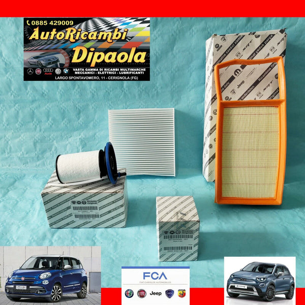 KIT TAGLIANDO ORIGINALE FIAT 500L 500X 1.3 MULTIJET EURO 6 4 FILTRI ORIGINALI