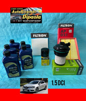 KIT TAGLIANDO RENAULT MEGANE IV SCENIC IV 1.5 DCI 5L ELF 5W30 + 4 FILTRI