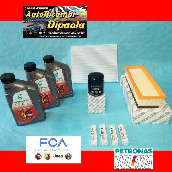 KIT TAGLIANDO + CANDELE ORIGINALE FIAT IDEA LANCIA MUSA YPSILON 1.2 1.4 BENZINA