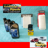 KIT TAGLIANDO CITROEN C1 PEUGEOT 107 TOYOTA AYGO 1.0 BENZINA 3L OLIO + 3 FILTRI