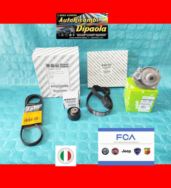 KIT DISTRIBUZIONE ORIGINALE POMPA ACQUA CINGHIA FIAT PUNTO 500L 500X TIPO 1.4